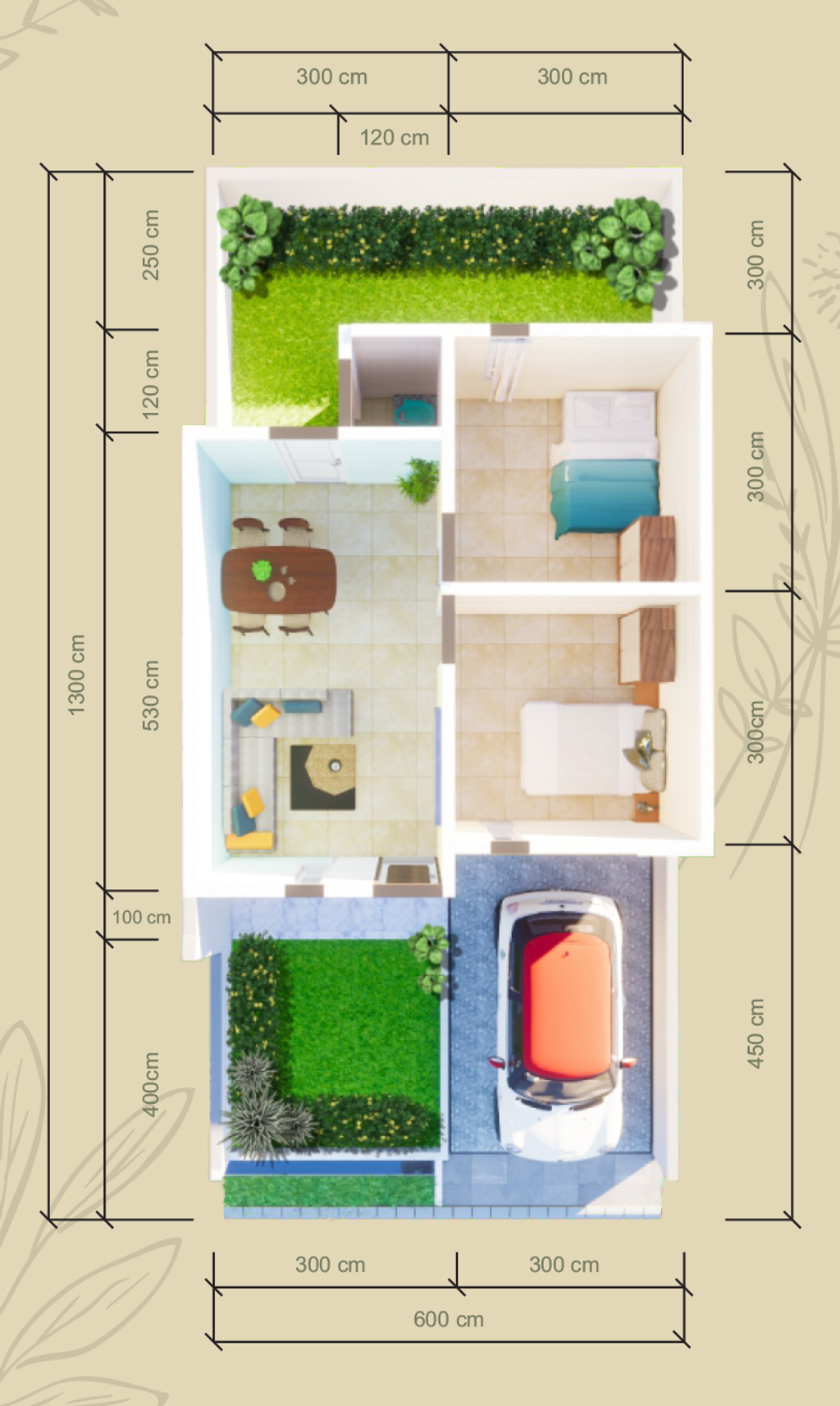 foto denah rumah tipe BINA RESIDENCE GATOT SUBROTO perumahan BINA RESIDENCE PERMAI GATOT SUBROTO