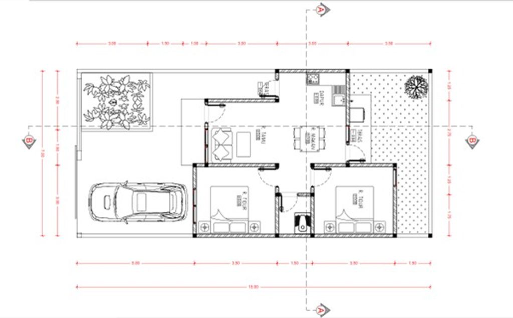 foto denah rumah tipe KOMERSIL 45 perumahan Kadar Malibela Residence