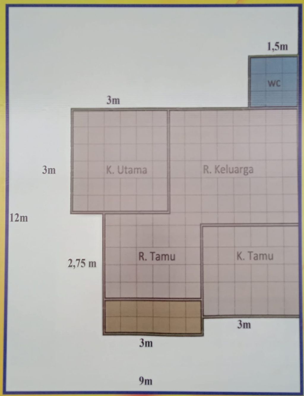 foto denah rumah tipe 36 perumahan Bayoe Buana Residence 2