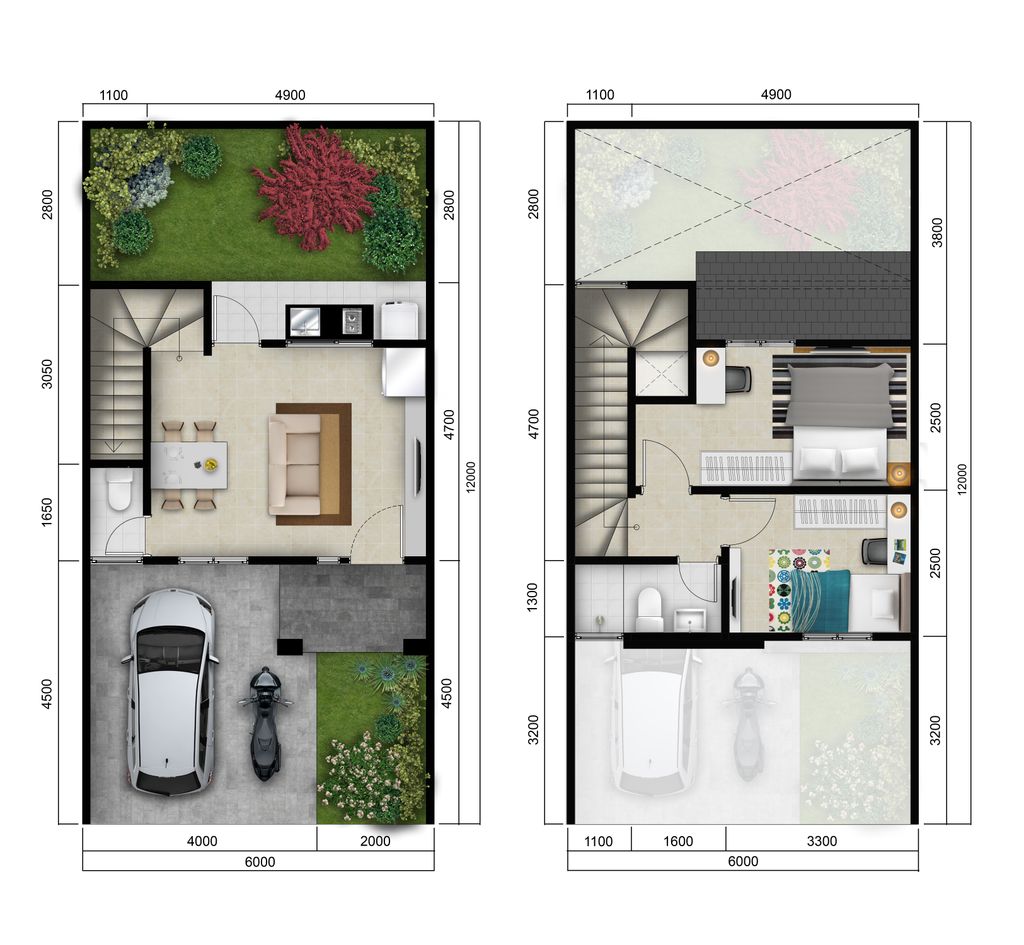 foto denah rumah tipe GARDENIA perumahan IMPERIAL VIEW