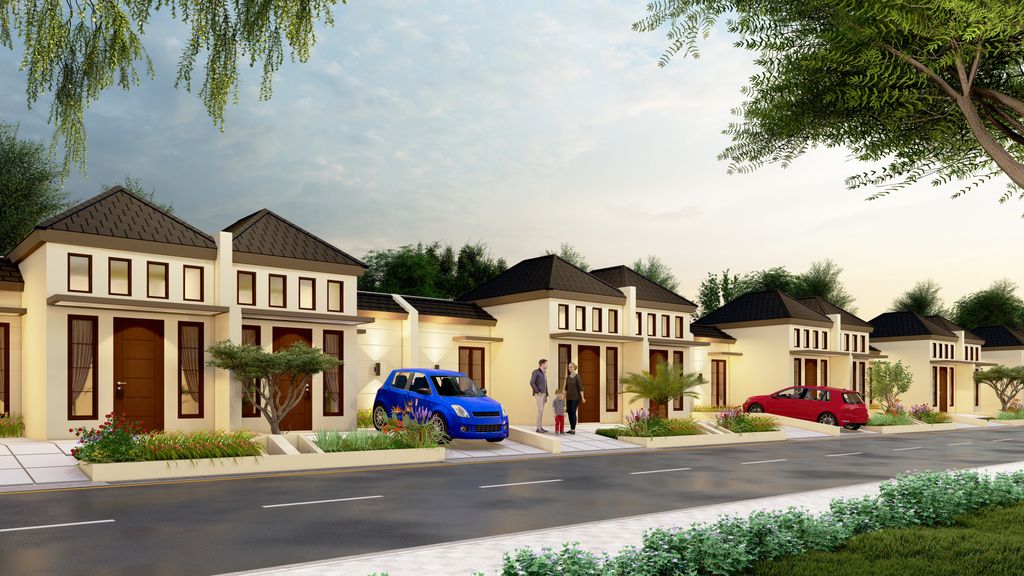 foto tampak rumah tipe 36/108 Standar perumahan VILLA PAMARAYAN