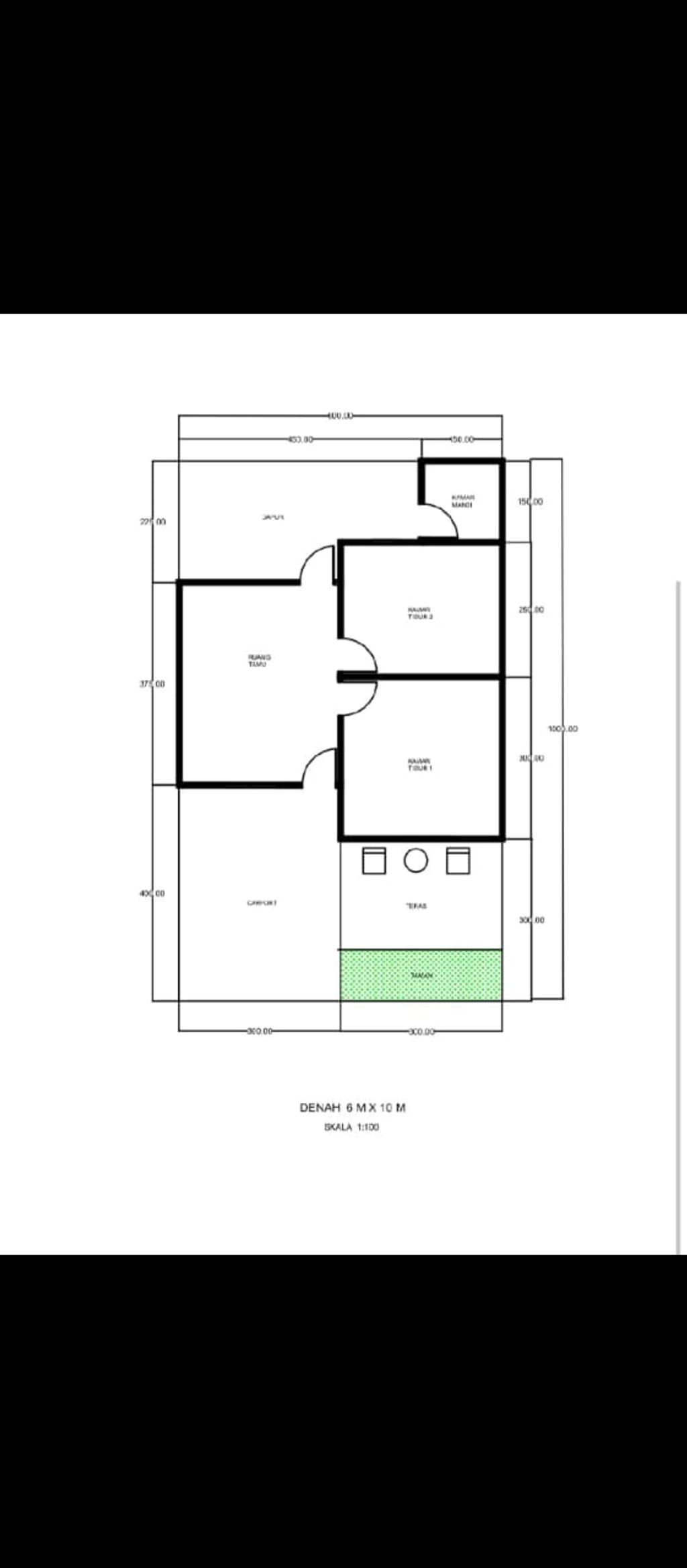 foto denah rumah tipe 30/60 perumahan CITRA JAYA SROYO