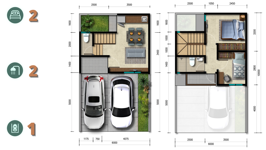 foto denah rumah tipe PINEWOOD perumahan IMPERIAL WOOD