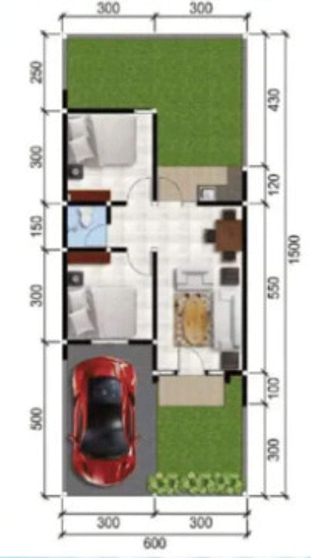 foto denah rumah tipe 36/90 B perumahan ALANA REGENCY TAMBAK OSO TAHAP 2 DAN 3