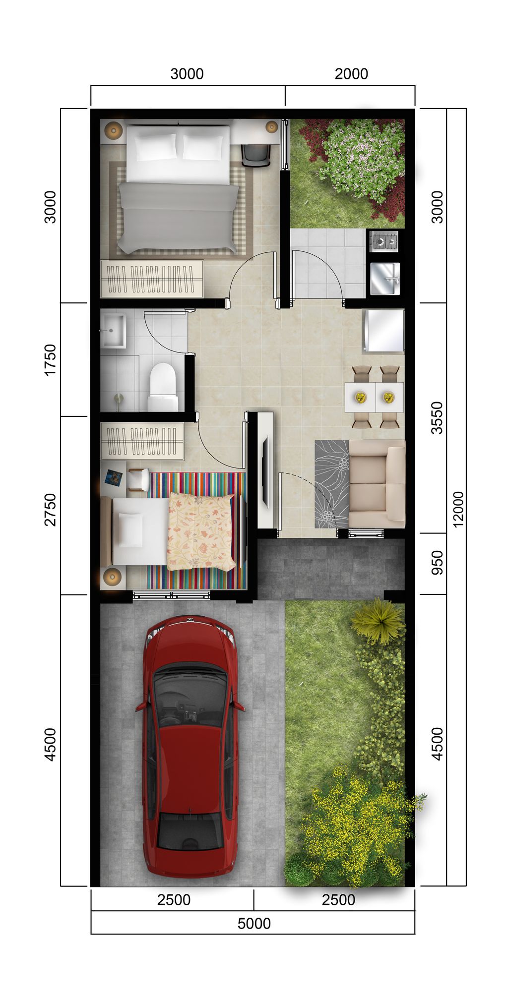 foto denah rumah tipe NEO ZINNIA perumahan IMPERIAL VIEW