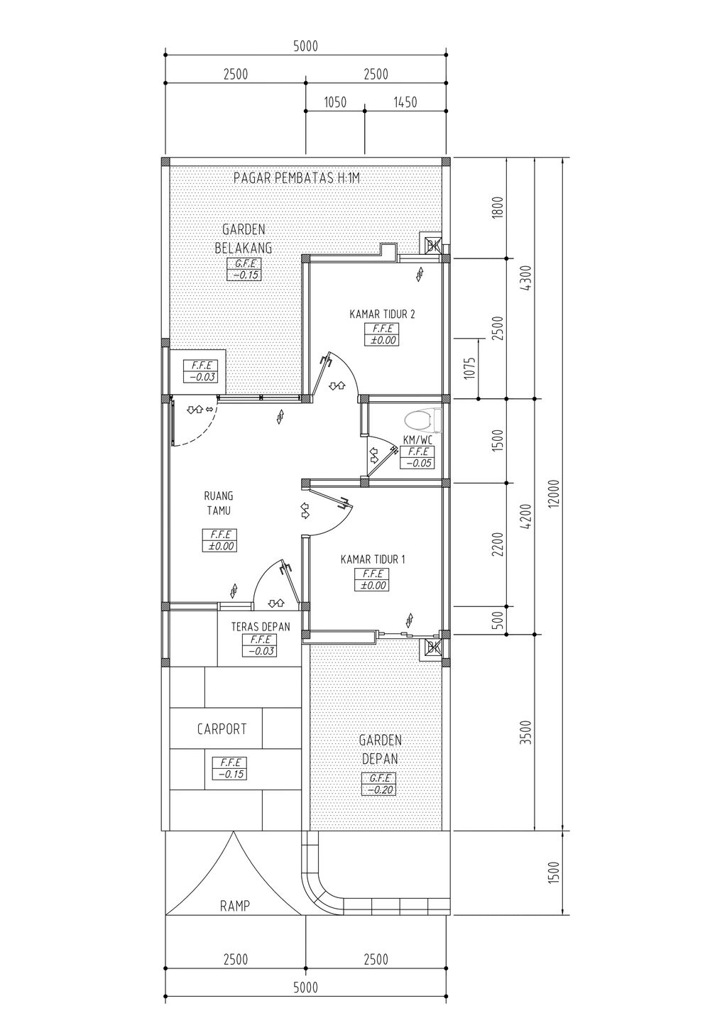 foto denah rumah tipe Deluxe Hook 27/96 perumahan TANGERANG SMART CITY
