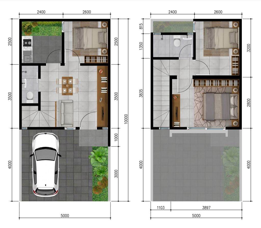 foto denah rumah tipe BRISORIA perumahan SPRING BREEZE