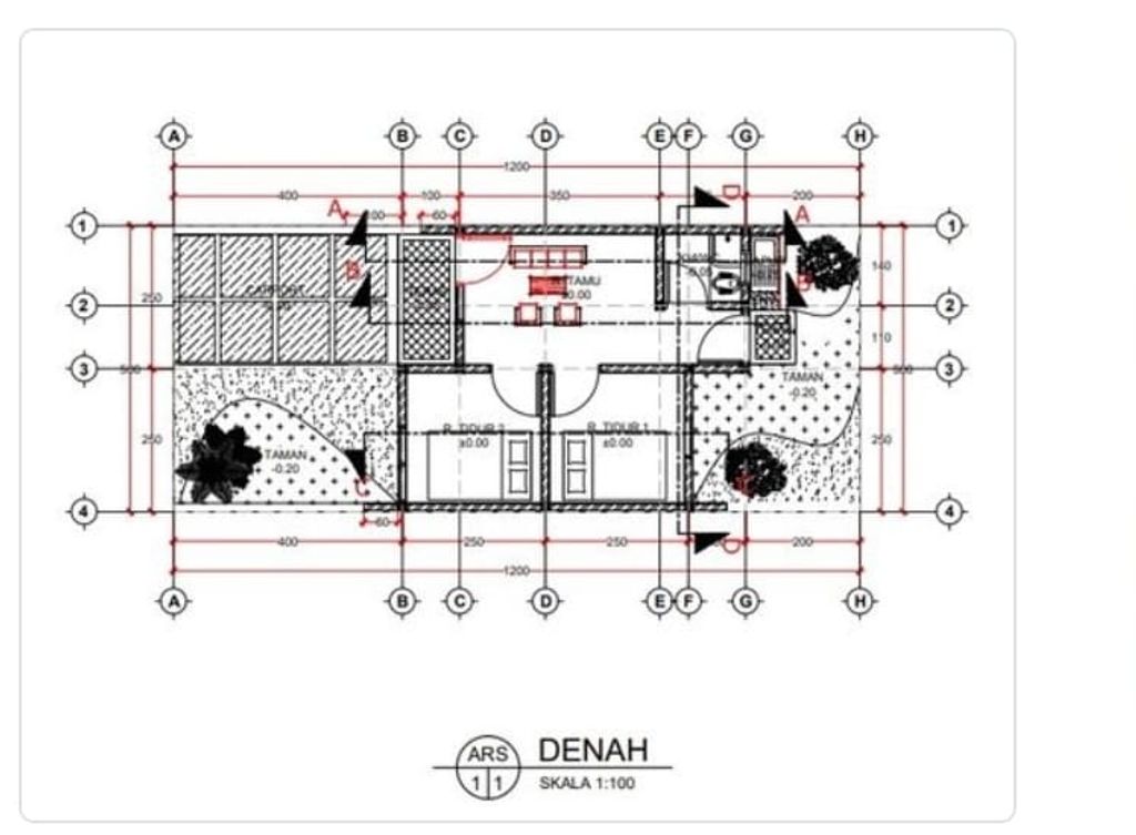 foto denah rumah tipe Rumah 27 baru perumahan Perumahan Griya Salsabila