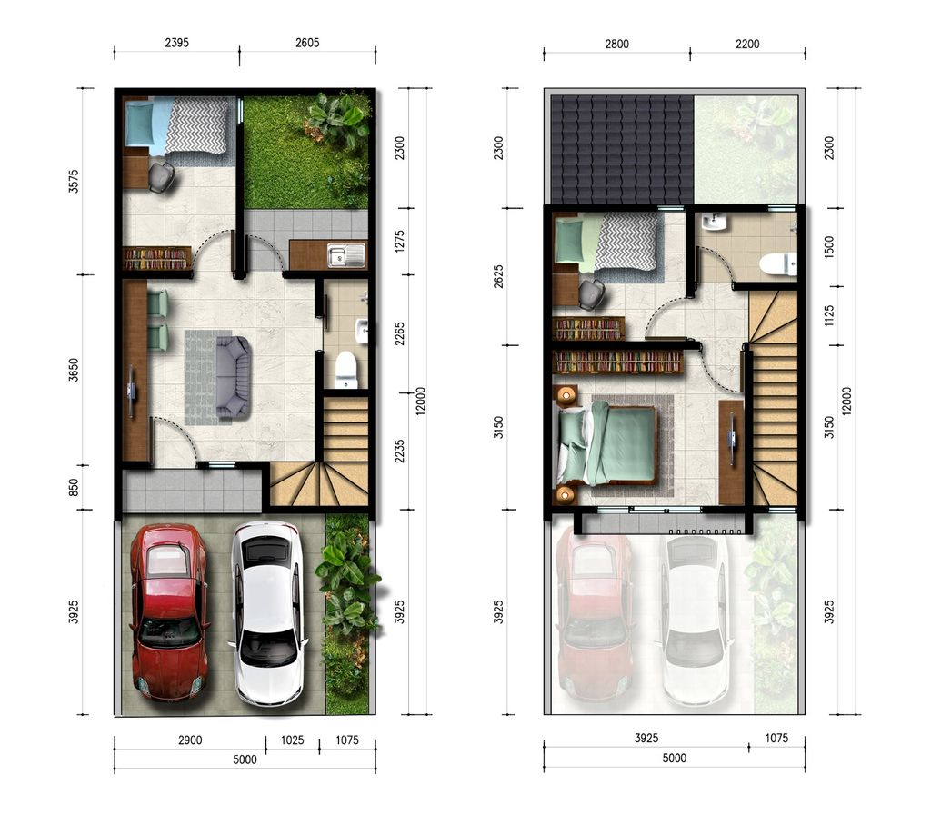 foto denah rumah tipe BLOSSOM SUDUT perumahan SPRING BREEZE