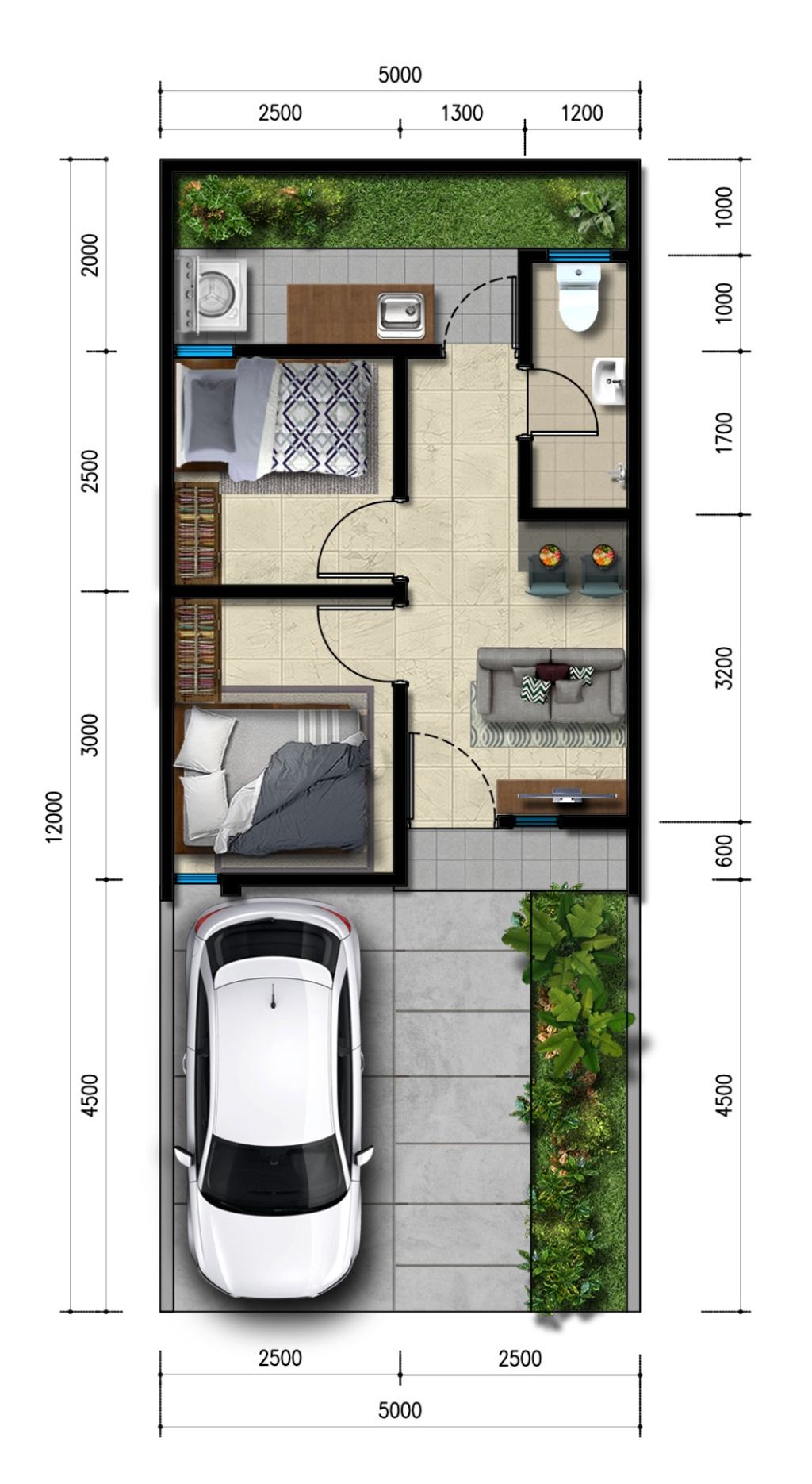 foto denah rumah tipe BOUGENVILLE perumahan SPRING BREEZE