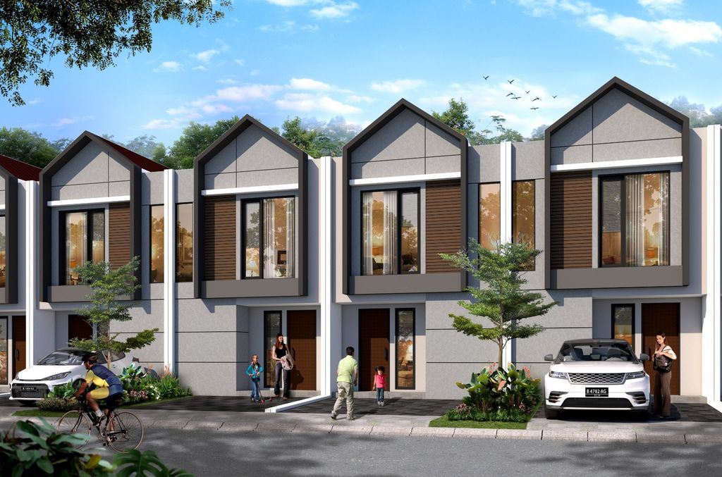 foto tampak rumah tipe BLOSSOM perumahan SPRING BREEZE