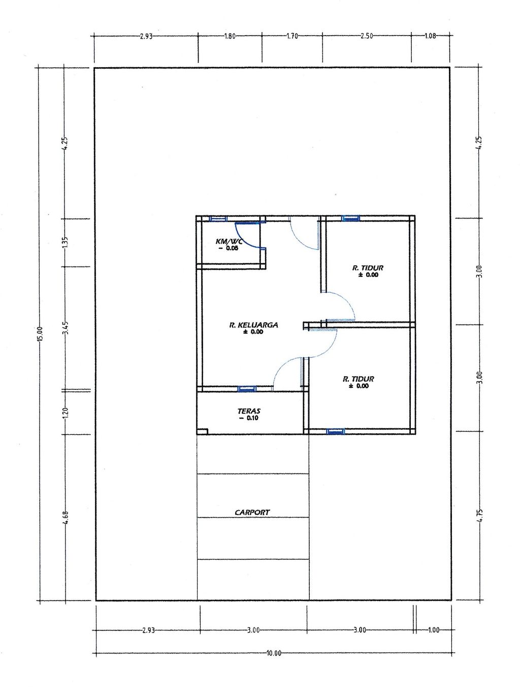 foto denah rumah tipe 36 (2025) perumahan PERUMAHAN RAUDHAH CITRA PERMAI