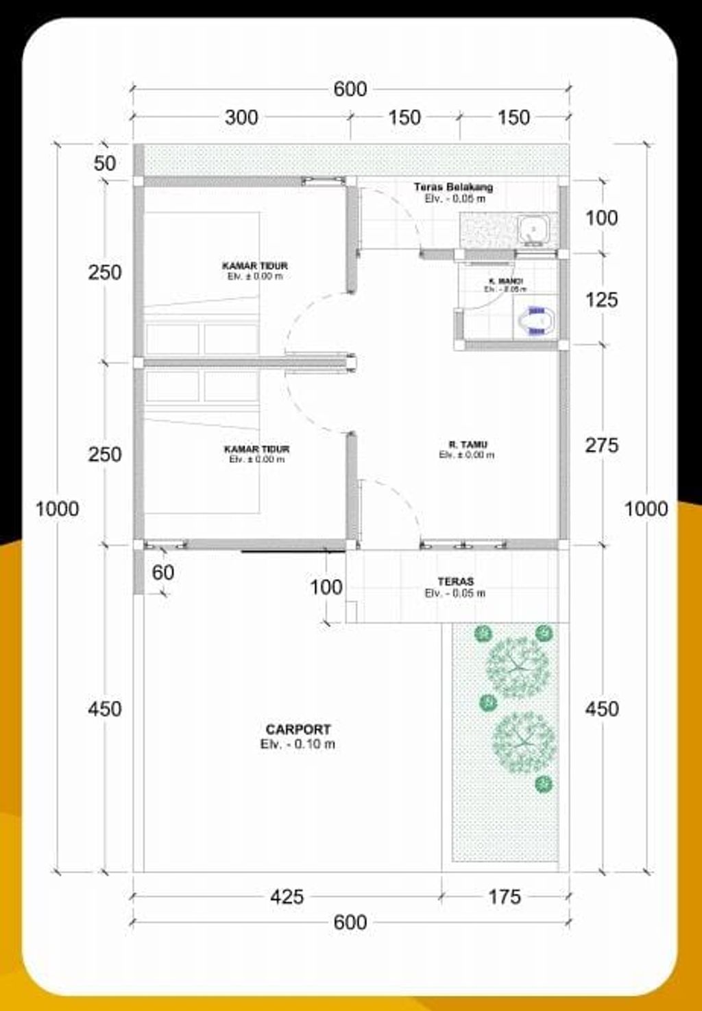 foto denah rumah tipe KOMERSIL perumahan NOOR RESIDENCE