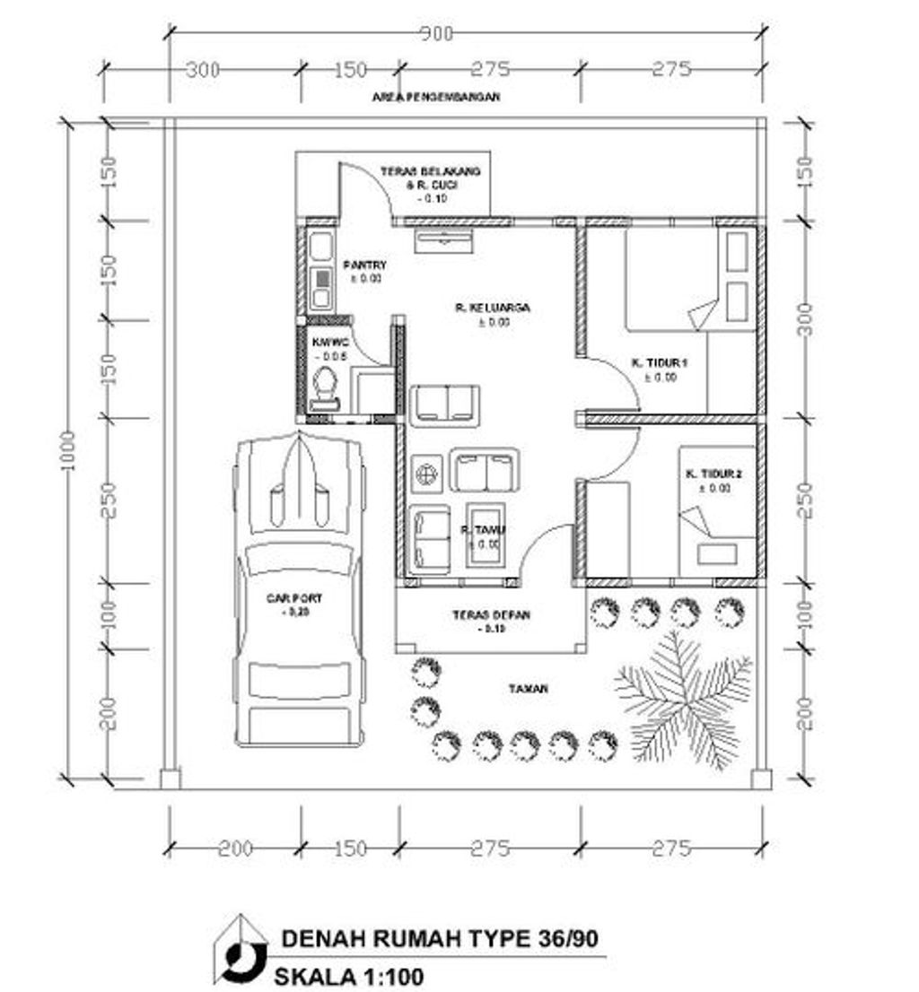 foto denah rumah tipe 36/90 perumahan Griya Indah Lestari Tahap 2