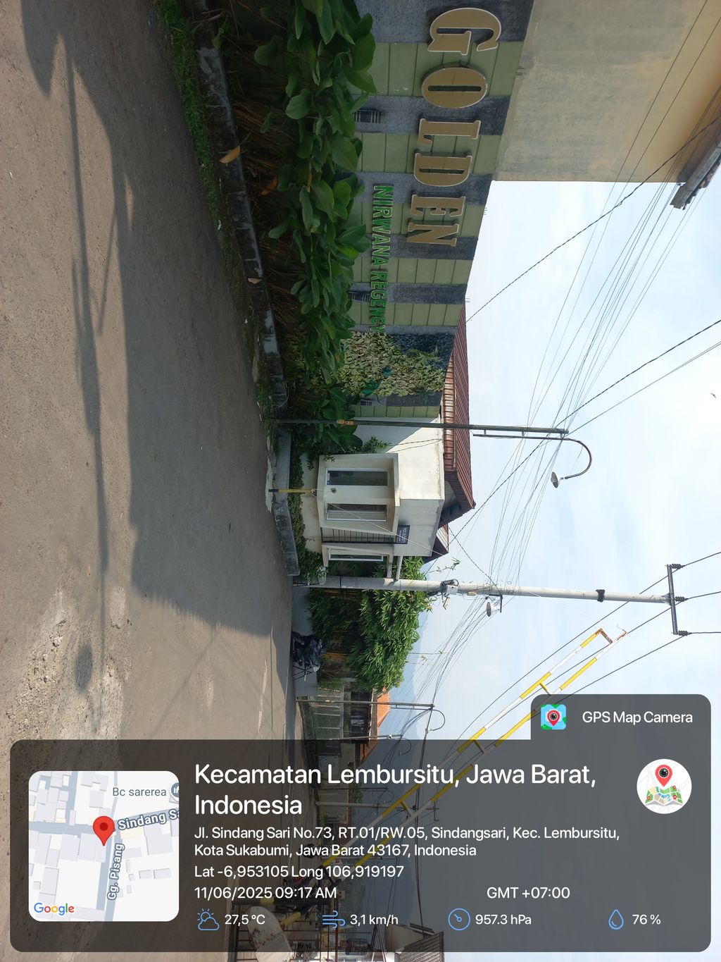 foto gerbang perumahan GOLDEN NIRWANA REGENCY 2