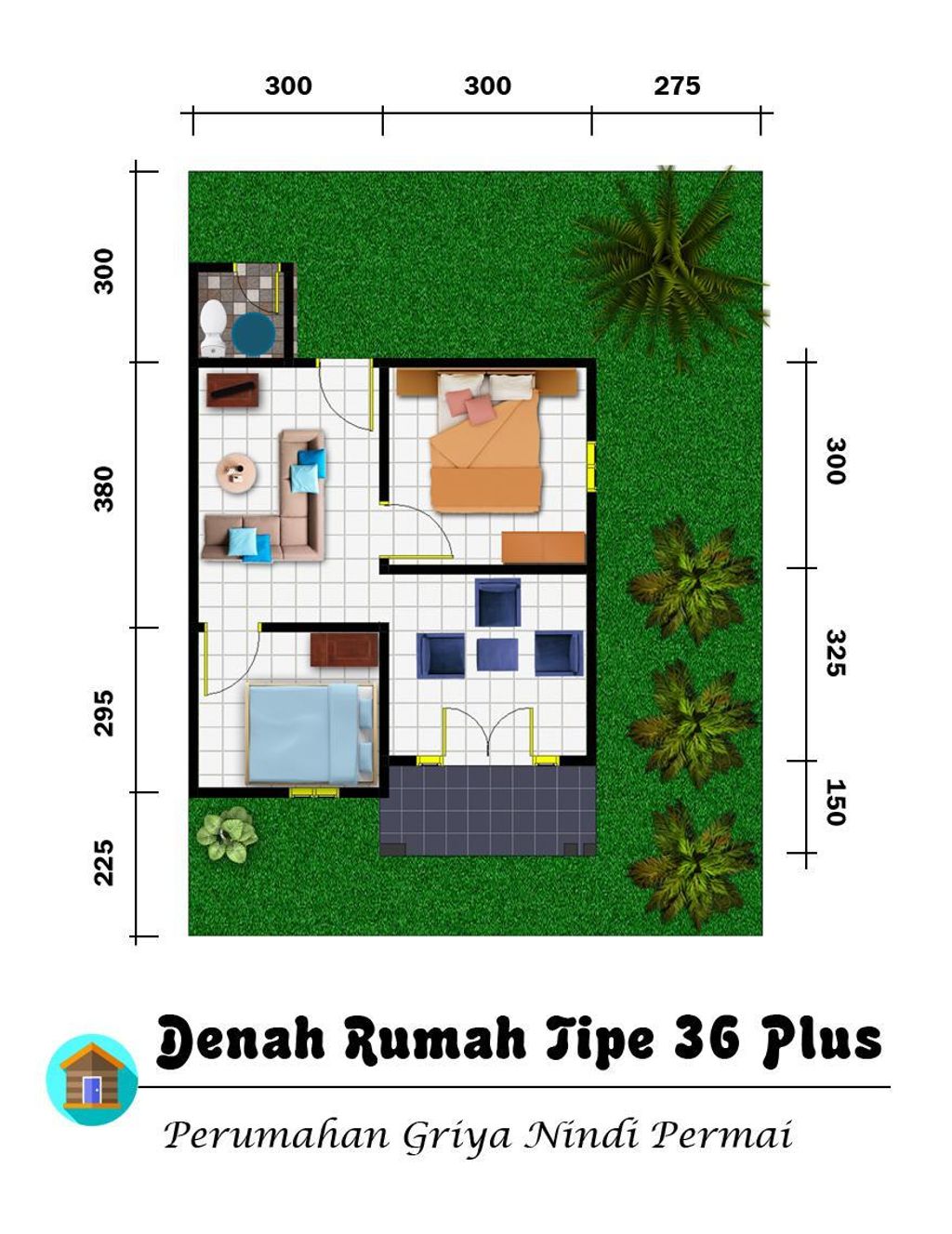 foto denah rumah tipe Subsidi perumahan Perum Griya Nindi Permai III