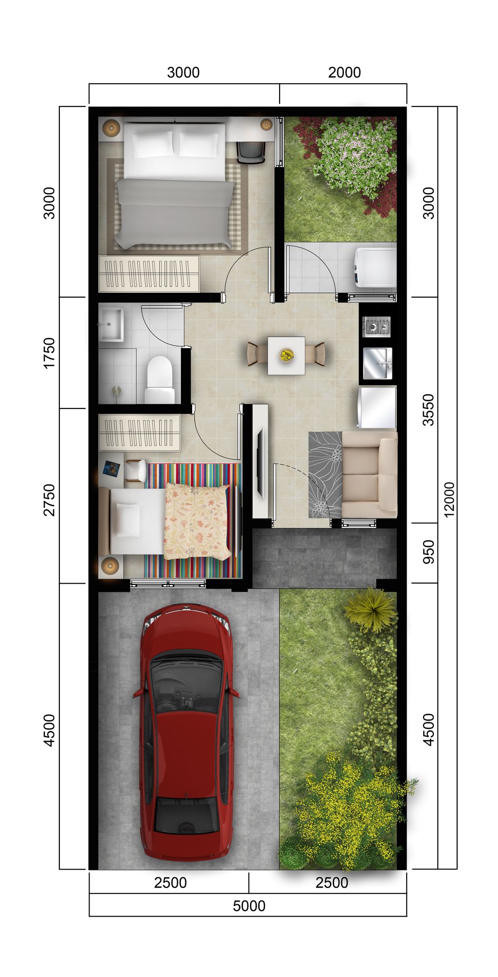 foto denah rumah tipe ZINNIA perumahan IMPERIAL VIEW