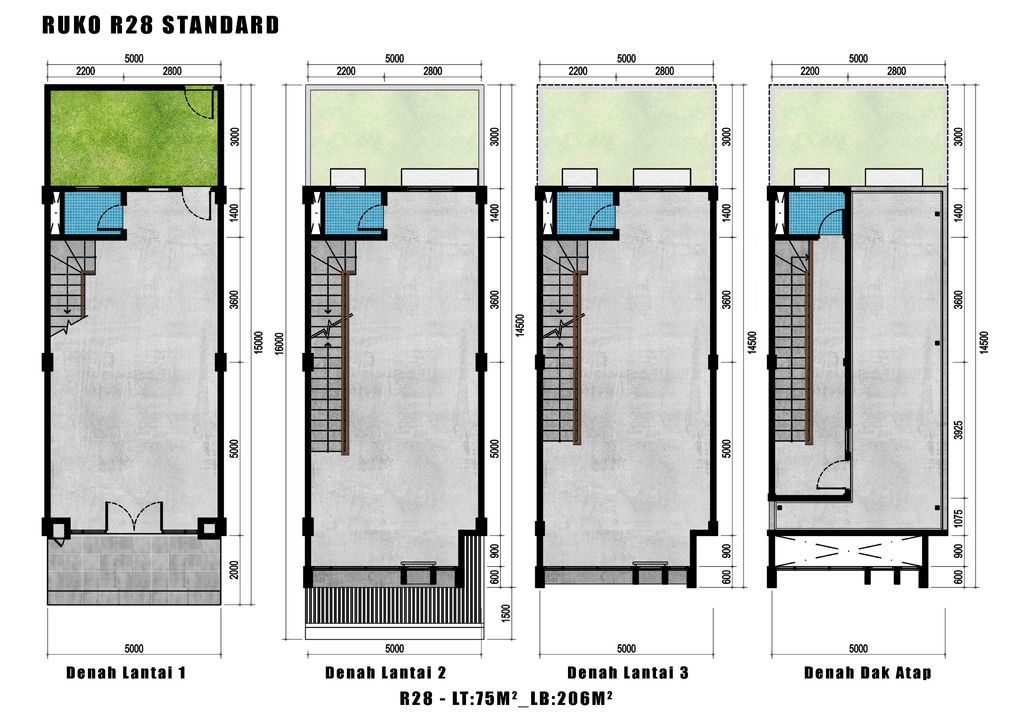 foto denah rumah tipe R28-02 perumahan CITRALAND GAMA CITY 2