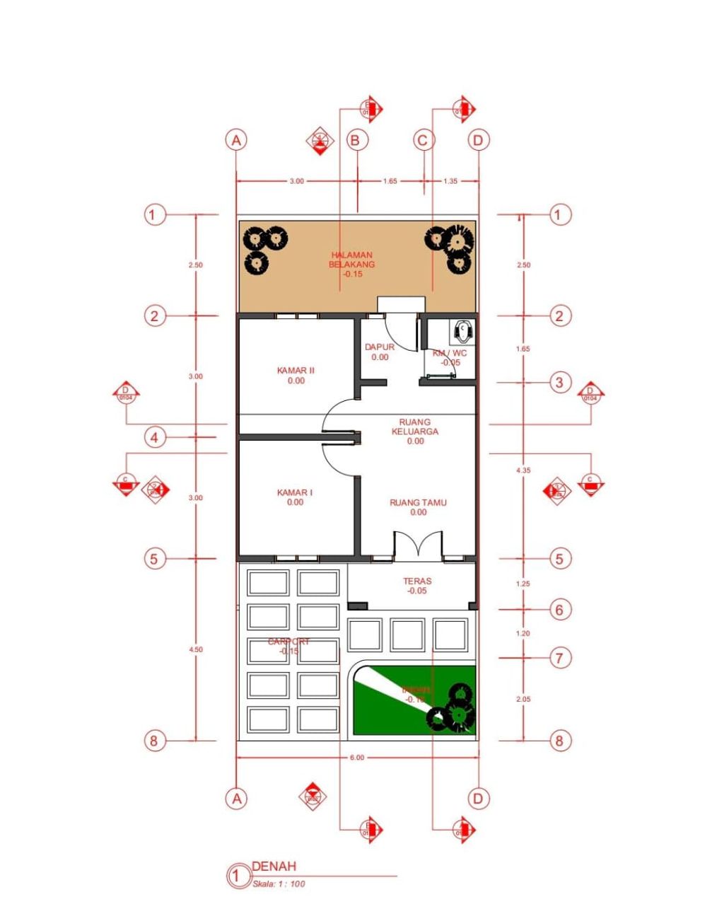 foto denah rumah tipe 36 2025 perumahan RAB RESIDENCE SIMPANG KERANG