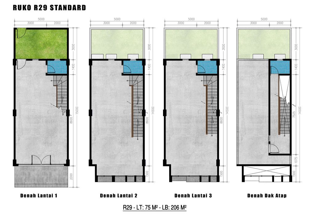 foto denah rumah tipe R29-15 perumahan CITRALAND GAMA CITY 2