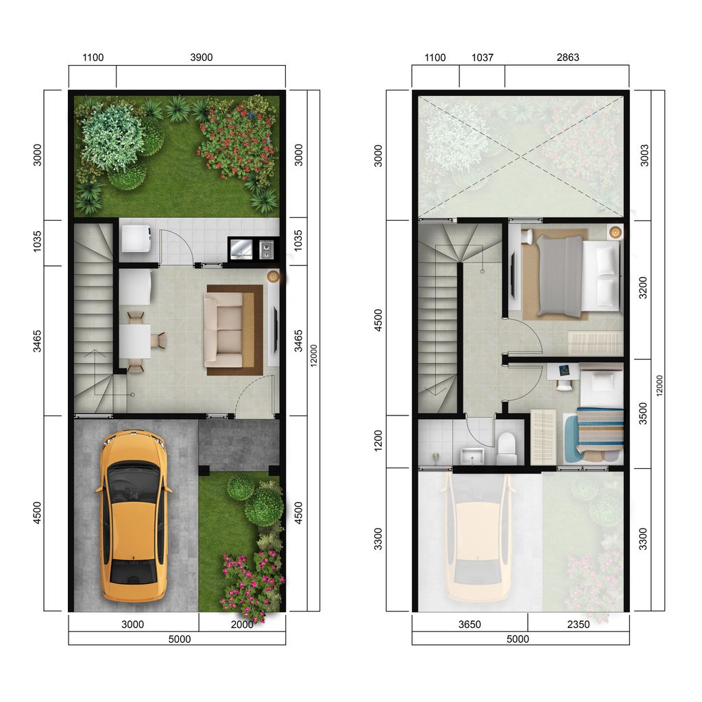foto denah rumah tipe LUNARIA perumahan IMPERIAL VIEW