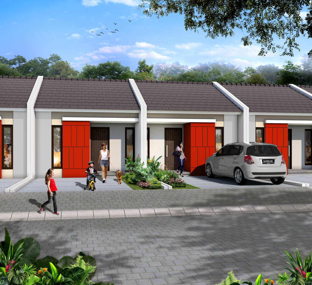 foto tampak rumah tipe MAHOGANY perumahan IMPERIAL WOOD