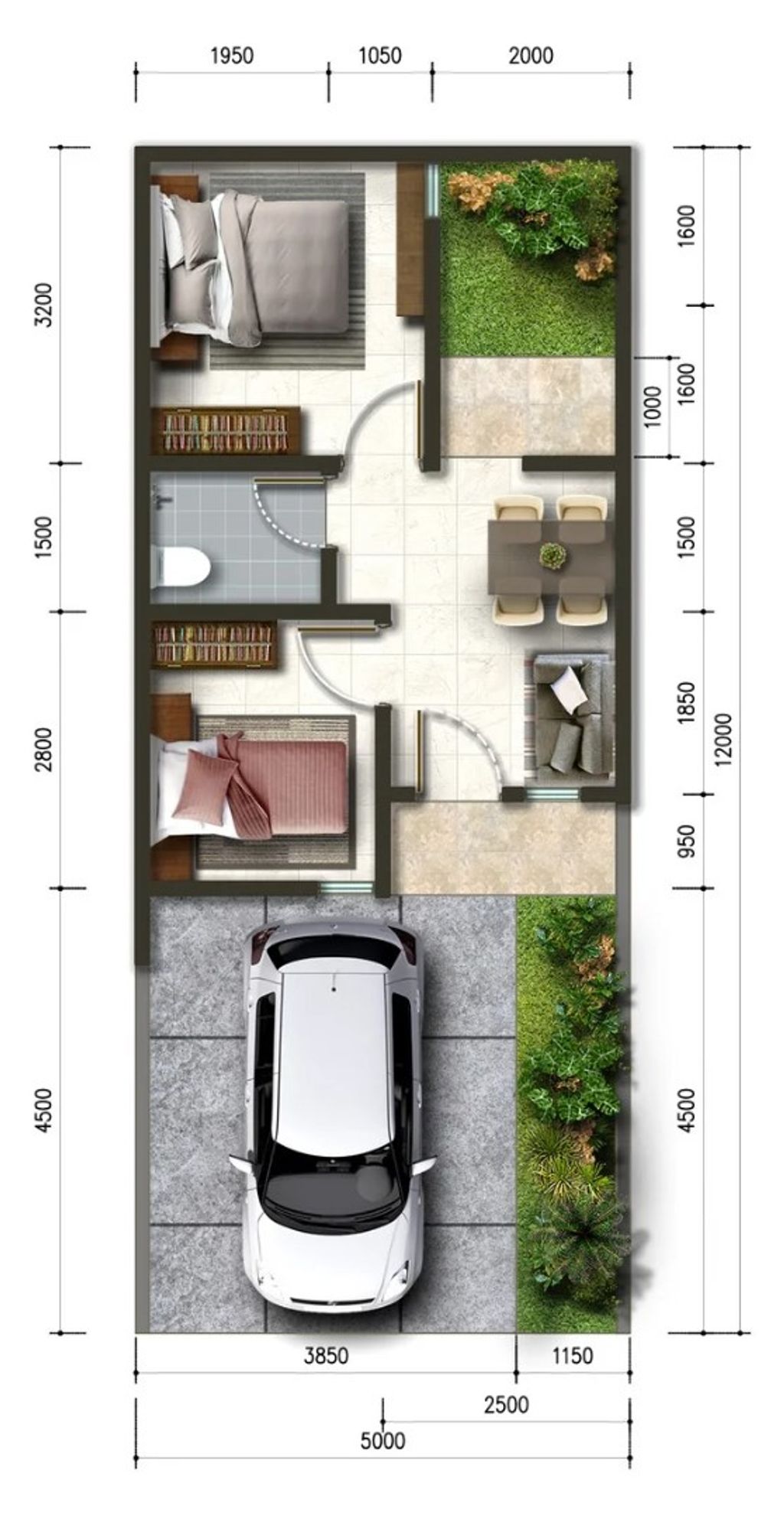 foto denah rumah tipe MAHOGANY perumahan IMPERIAL WOOD