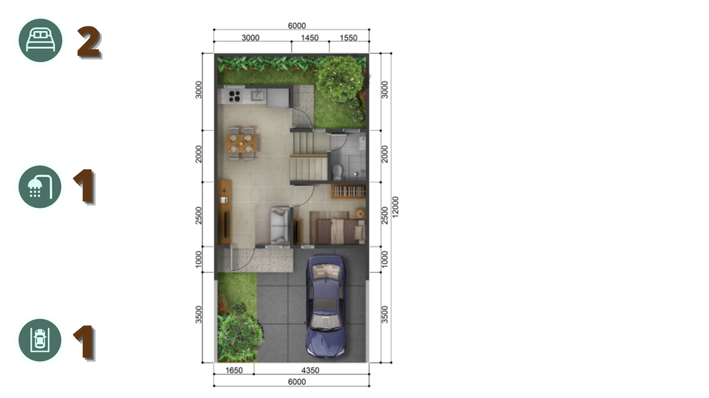 foto denah rumah tipe LACEWOOD perumahan IMPERIAL WOOD