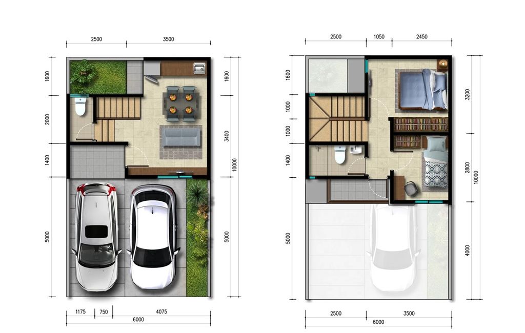 foto denah rumah tipe CHERRY perumahan IMPERIAL WOOD
