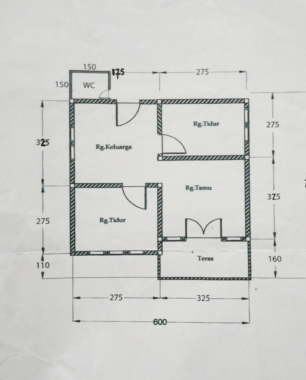 foto denah rumah tipe 36+ 2025 perumahan Mutiara indah tabongo