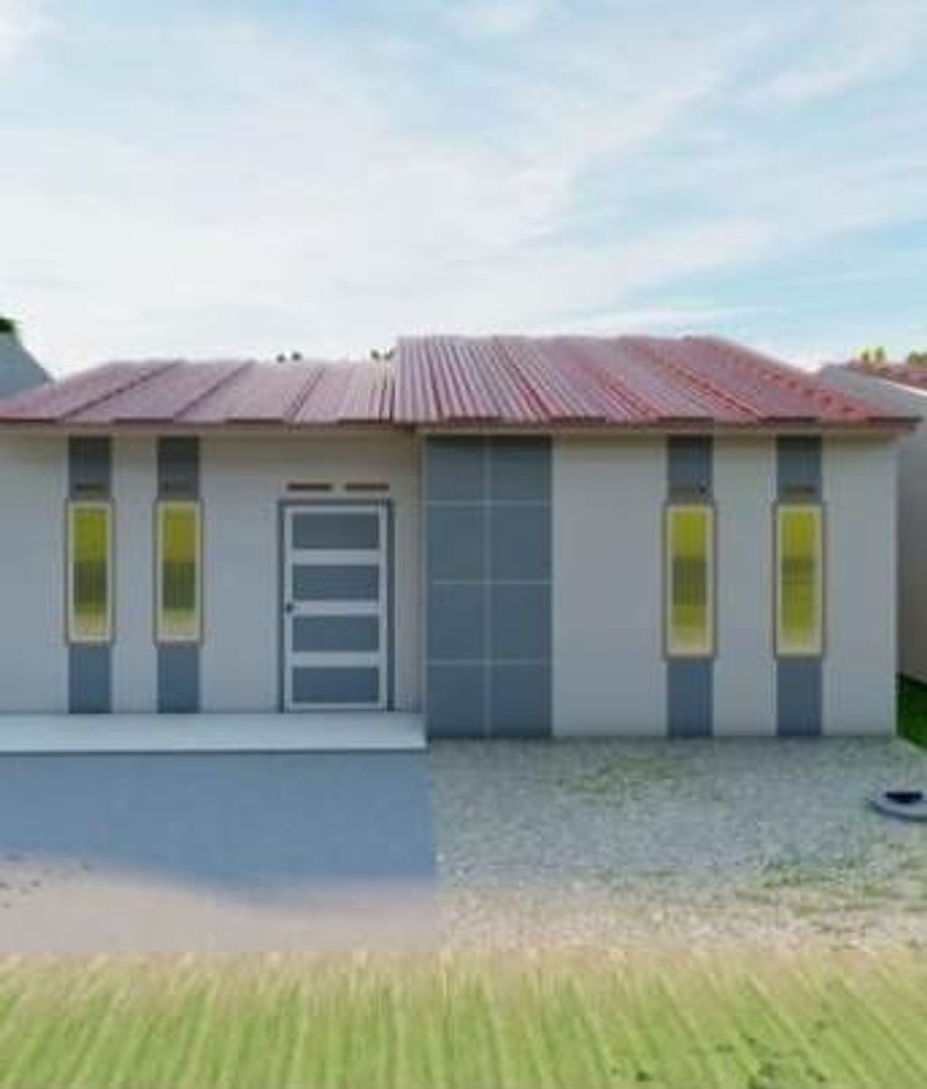 foto tampak rumah tipe RSH 36 perumahan ABI GURUN LAWEH 2