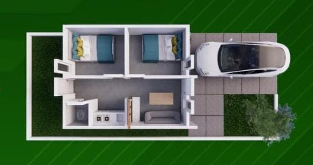 foto denah rumah tipe 30/84 perumahan PERMATA GARDEN 2 TAHAP 2