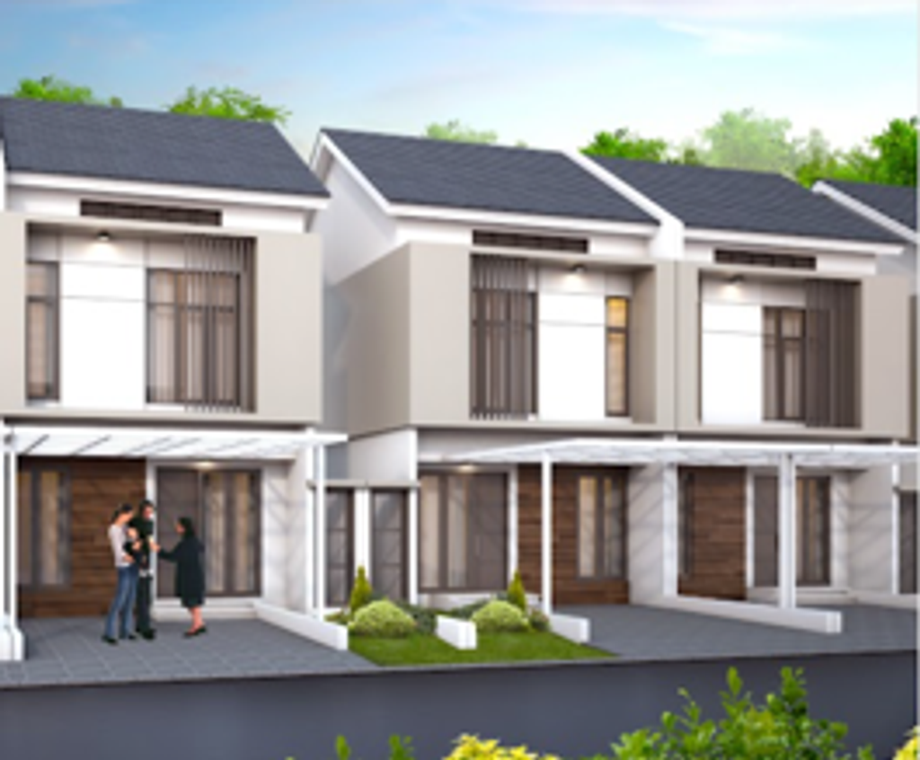 foto tampak rumah tipe L7 irregular (Precast) perumahan Jakarta Garden City Shinano
