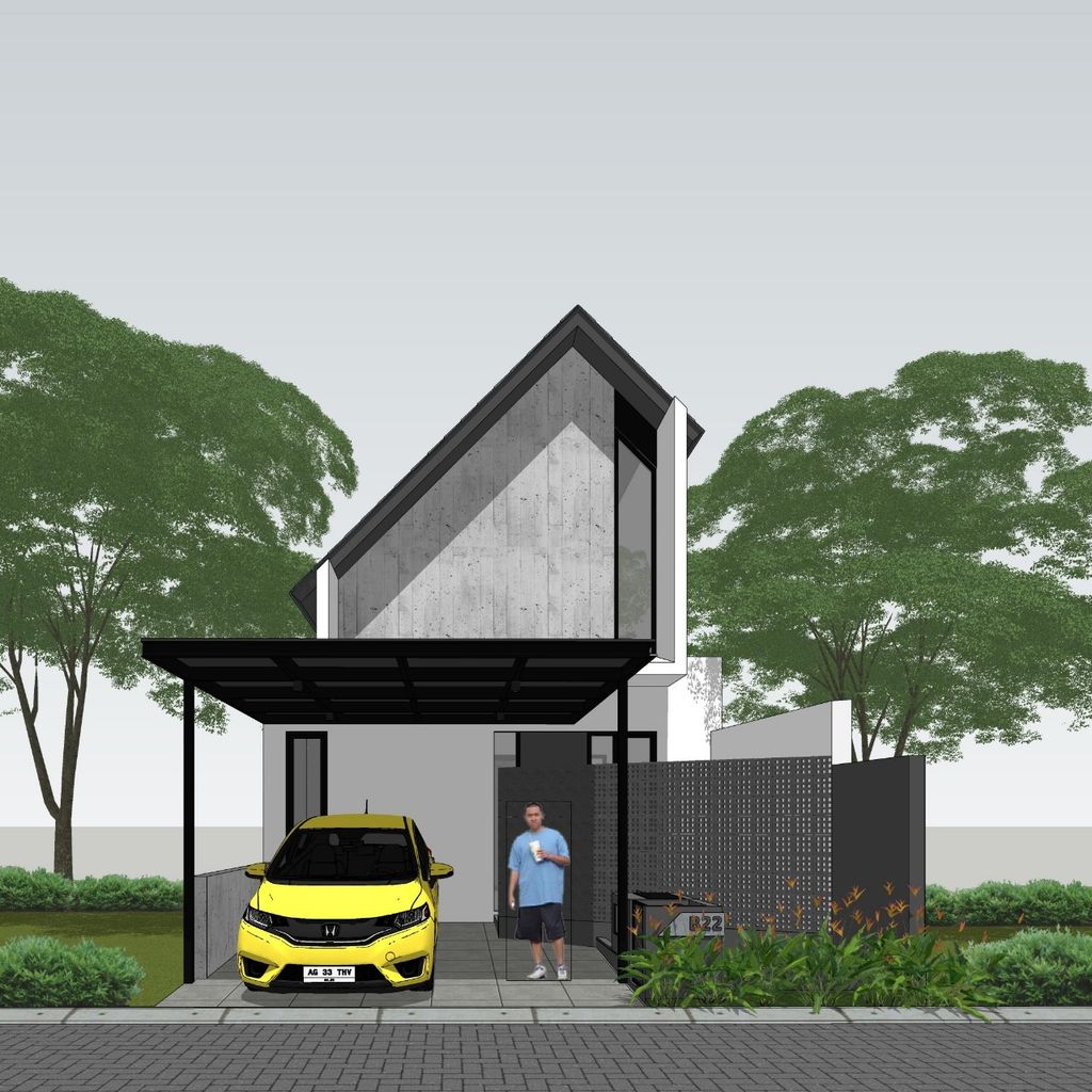foto tampak rumah tipe HAGIA-A9 perumahan THE HERMAWAN VILLAGE