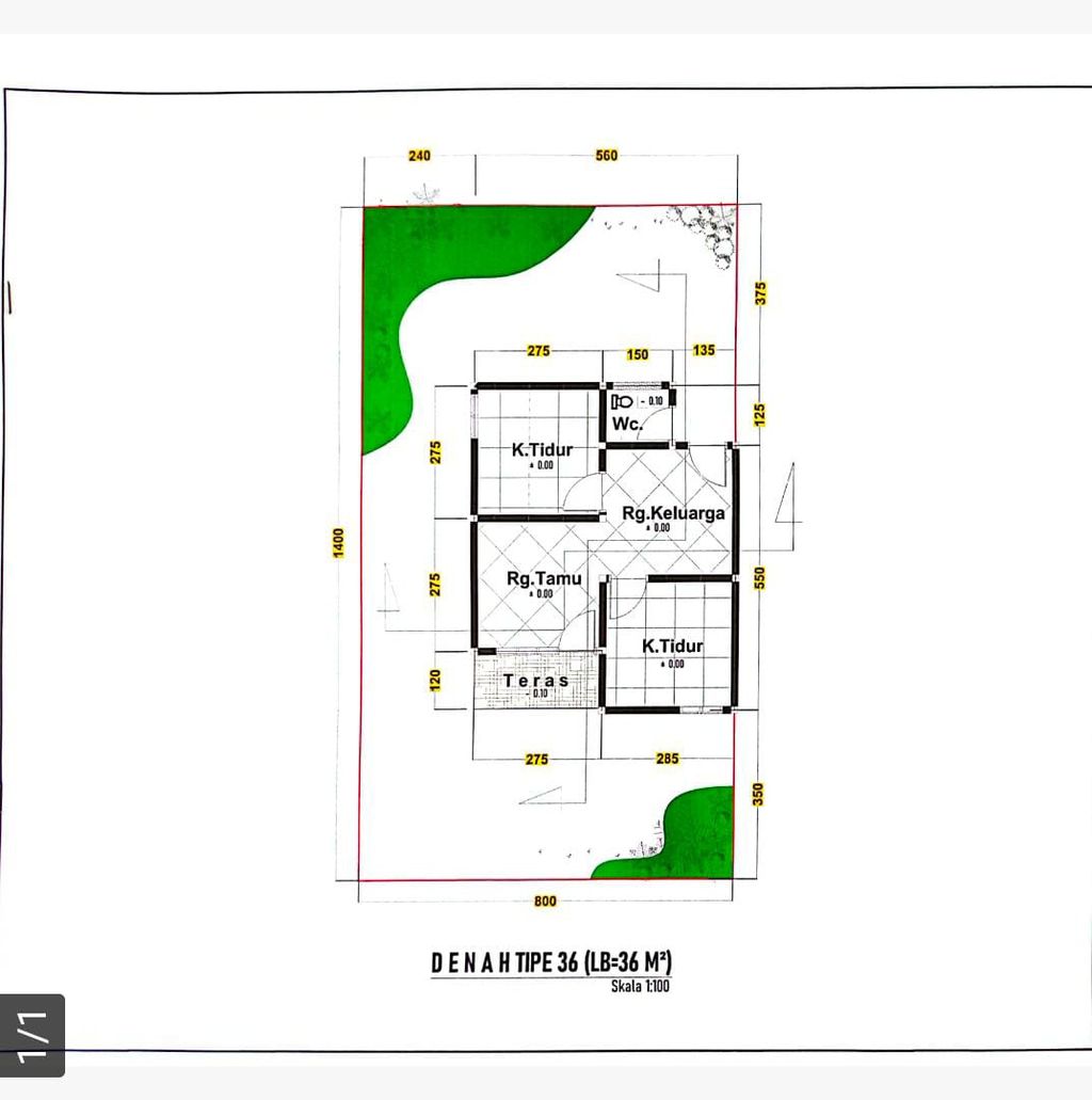 foto tampak rumah tipe 36 perumahan PETOBO RESIDENCE II TAHAP 8