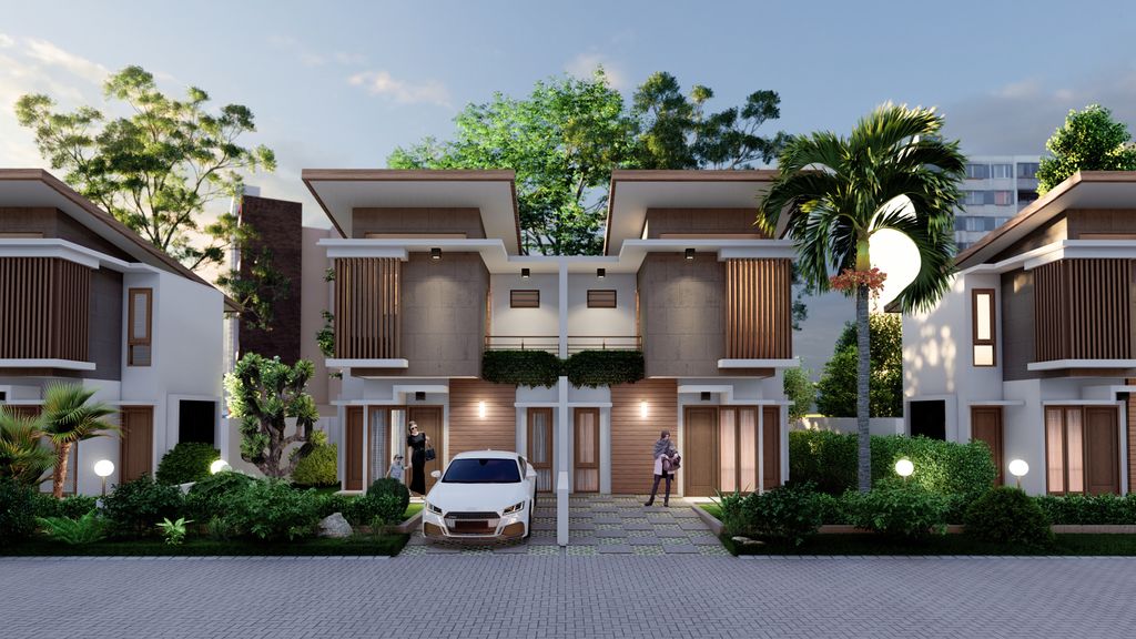 foto tampak rumah tipe BROADWAY 50 (54) perumahan Jawara Land