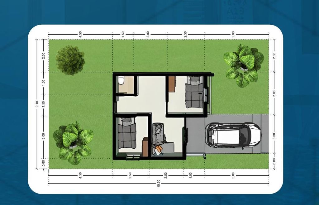 foto denah rumah tipe Kasturi perumahan KASTURI SINERGIA 2