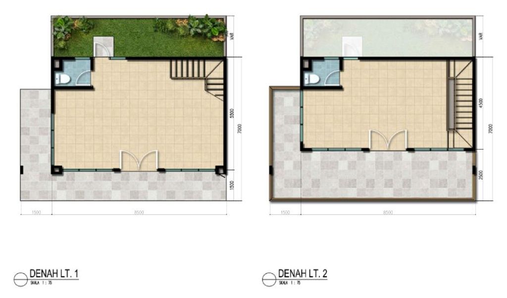 foto denah rumah tipe 8.5 VAR SE (2LT) perumahan RUKO SERPONG AVENUE