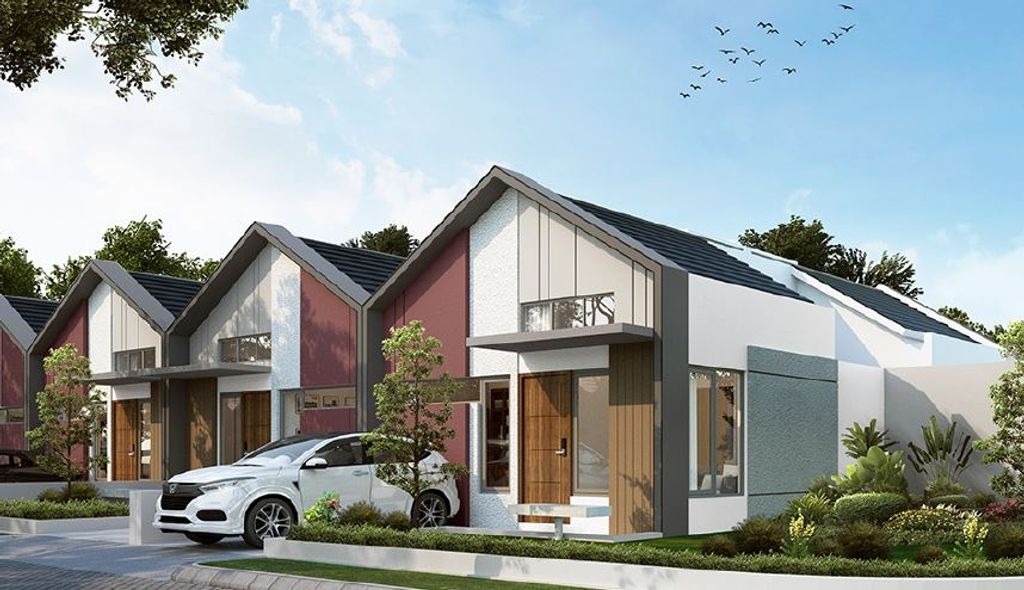 foto tampak rumah tipe 34/63 SUDUT perumahan CLUSTER DANISHA ELORA JIVA