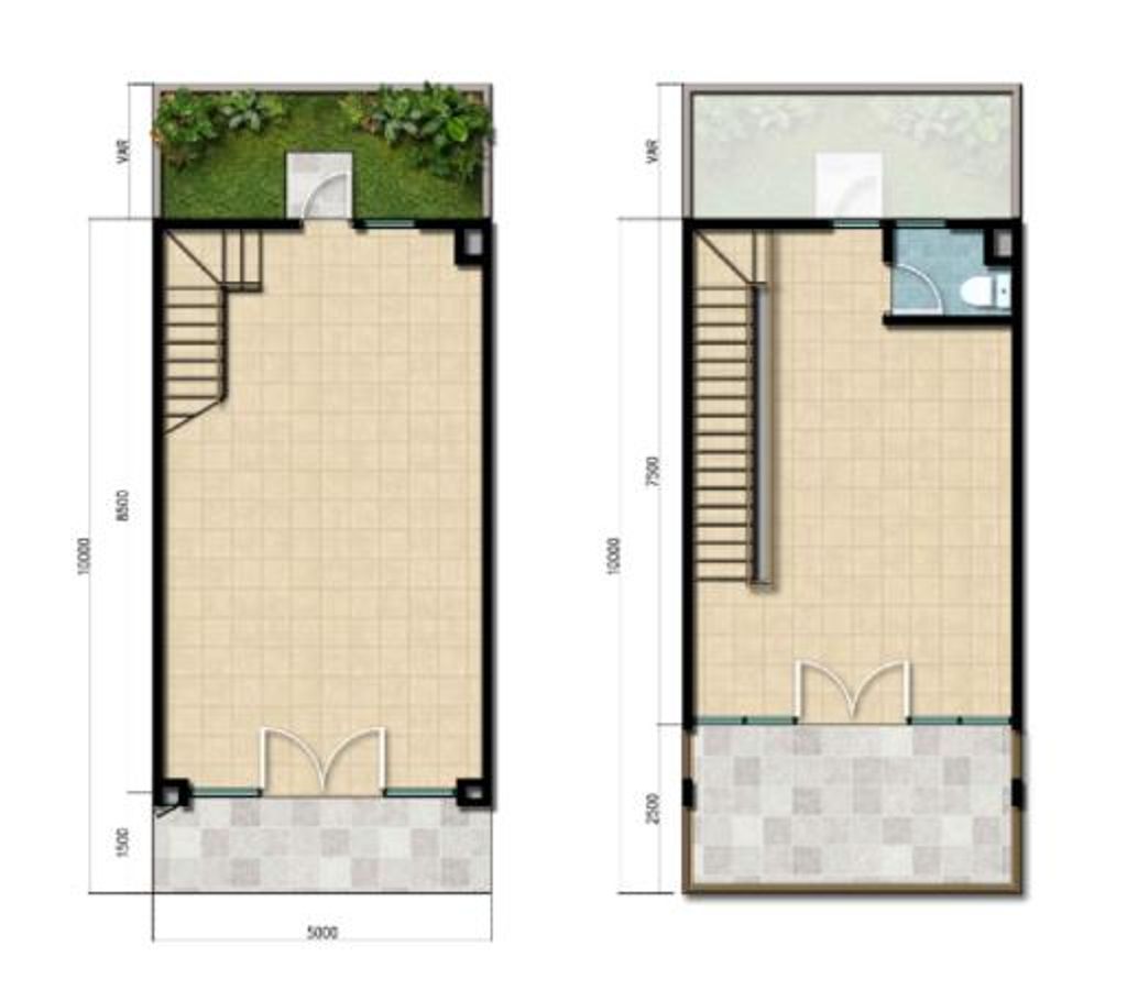 foto denah rumah tipe 5 STD (2LT) perumahan RUKO SERPONG AVENUE