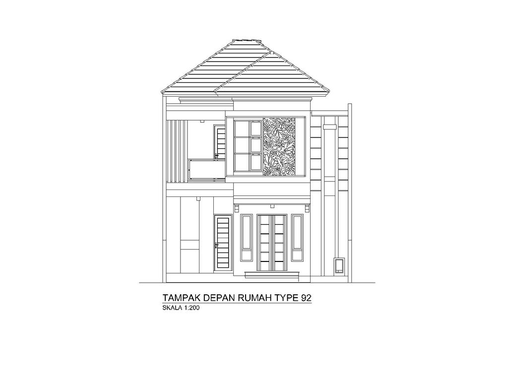 foto tampak rumah tipe Emerald 92 perumahan Permata Bangunjiwo Regency