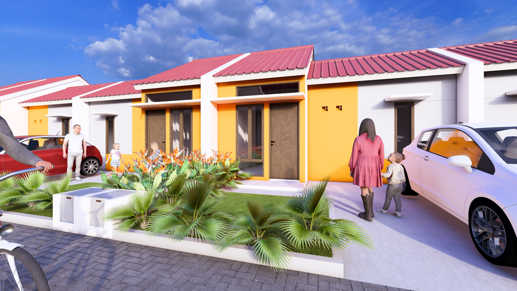 foto tampak rumah tipe 7 X 11.5 perumahan KADAR MALIBELA RESIDENCE III