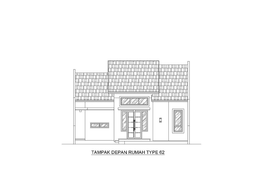 foto tampak rumah tipe Emerald 62 perumahan Permata Bangunjiwo Regency