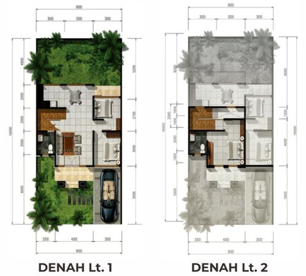 foto denah rumah tipe GRR 90/144 perumahan Bumi Rakata Asri