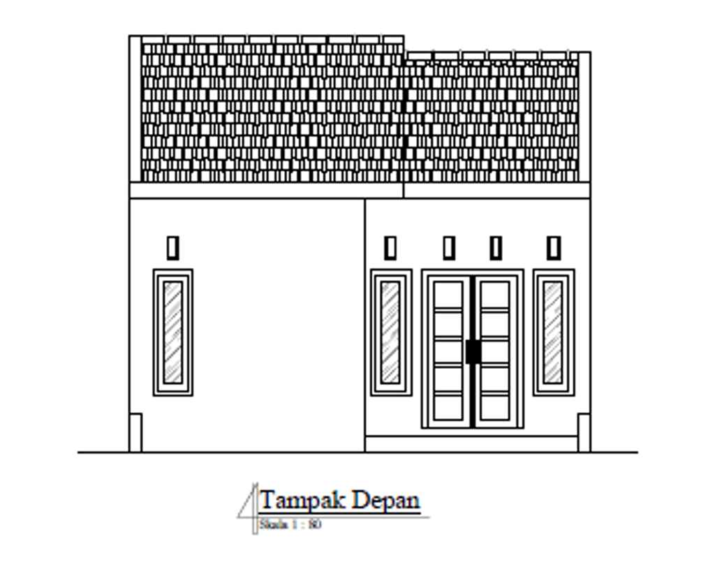 foto tampak rumah tipe 27 perumahan Trunojoyo Regency