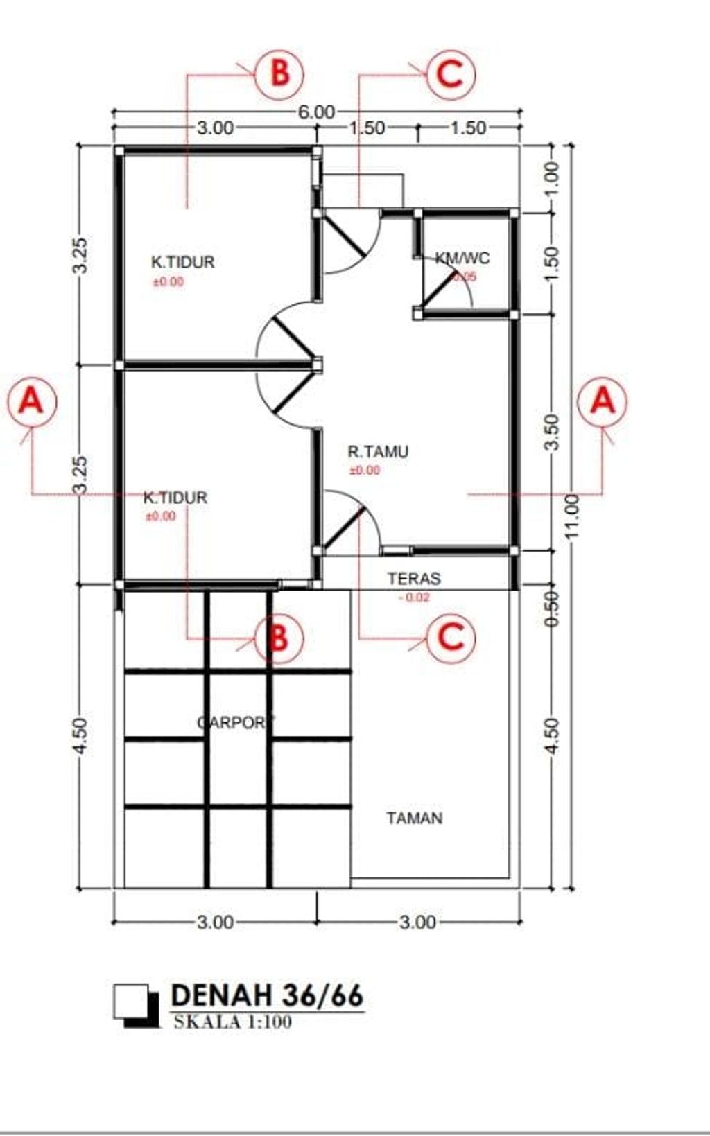 foto denah rumah tipe 36 perumahan GARDEN MANSION