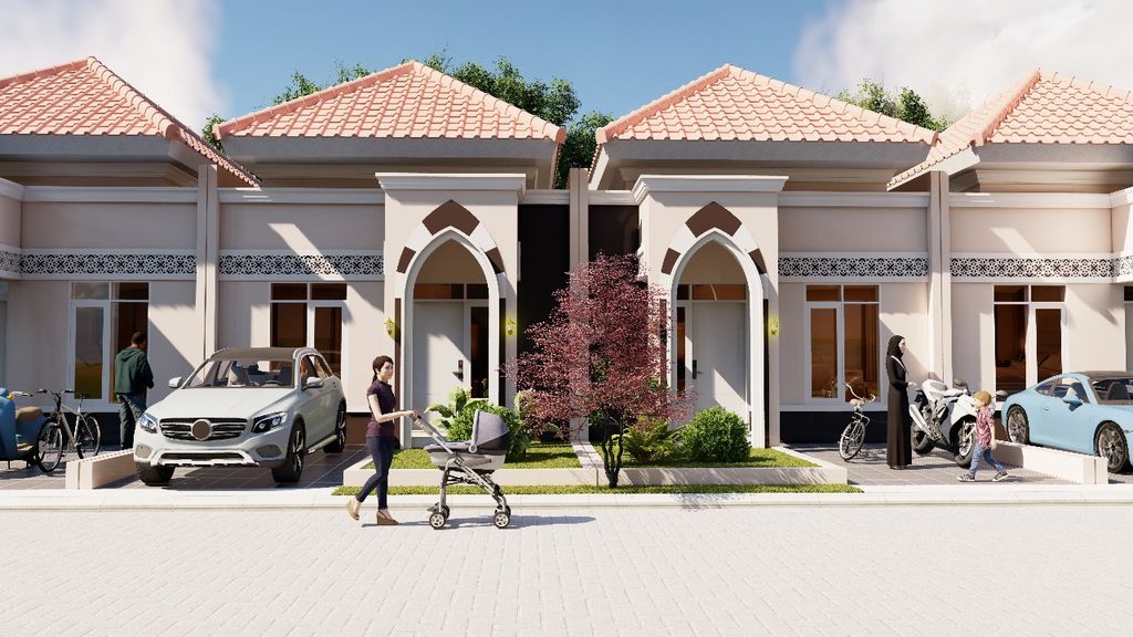foto tampak rumah tipe 40/72 perumahan JAZEERA CIKARANG RESIDENCE