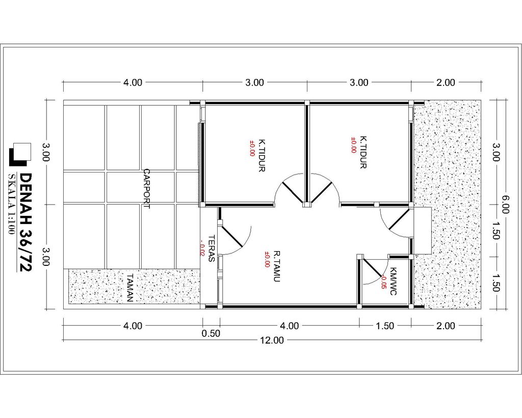 foto denah rumah tipe 36 perumahan GARDEN MANSION