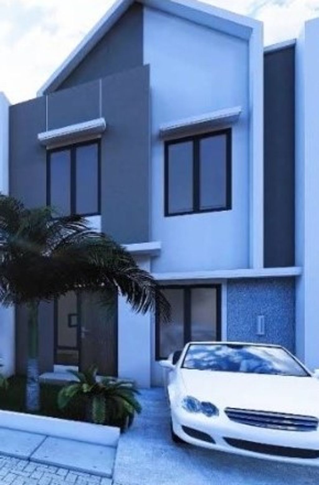foto tampak rumah tipe 65/84 perumahan GOLDEN RIVER