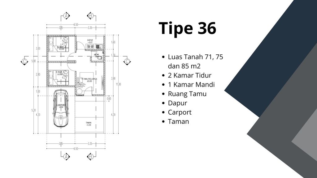 foto denah rumah tipe 36 perumahan Citra Kurnia Residence